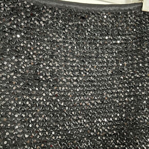 Beulah Style Sequin Mini Dress Size M / L Black Strapless Retro Y2k Glam Party - Picture 3 of 7
